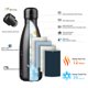 thumbnail image 2 of Botella De Agua 350 Ml De Acero Inoxidable Aislada Negra, 2 of 7