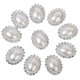 thumbnail image 2 of 10 Botones De Perlas De Diamantes De Imitación De Cristal FLATBACK Adorno Artesanía Decoración Ovalada, 2 of 3