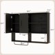 thumbnail image 2 of Gabinete de baño Vavkorkula de 2 puertas negro, 2 of 9