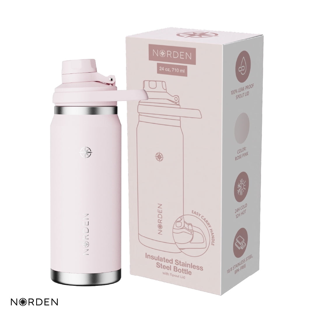 Botella Térmica Acero Inox Rose Pink 710 Ml Norden 1 Un
