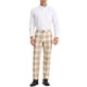 thumbnail image 2 of Pantalones para Hombre INSPIRE CHIC Cuadros Casual Ajuste Regular Frente Plano Estiramiento Pantalones a Cuadros 30 Rojo Azul, 2 of 7