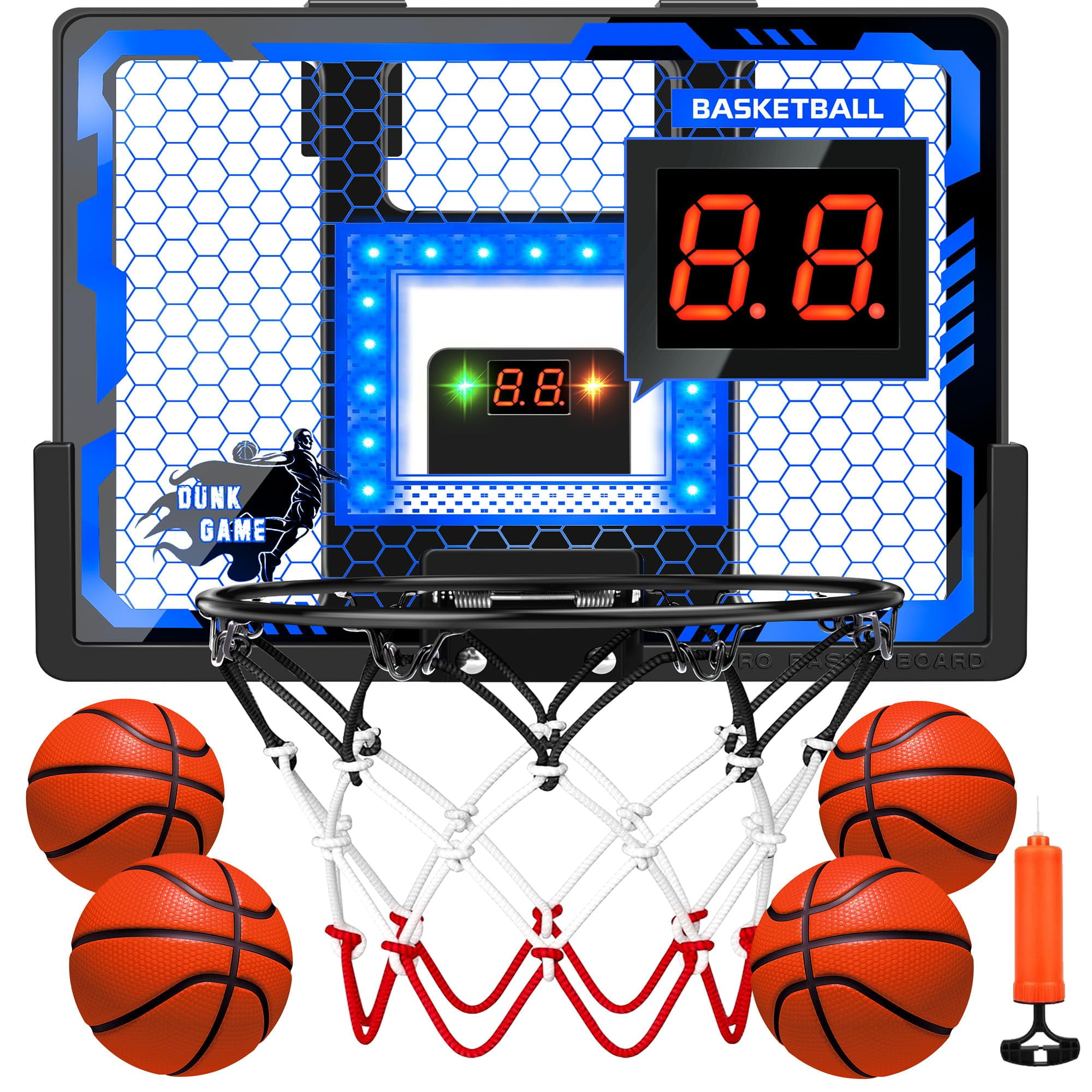 Canasta De Baloncesto Interior Badgoal Para Niños Con Marcador Y 4 Pelotas