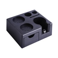 Magideal - Estación De Manipulación De Café Expreso, Estación De Apisonamiento, Accesorios Prácticos Negros Para Máquina De Café Expreso, Soporte De Portafiltro,