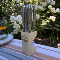 Bloque 6 Cuchillos Dark Horn Laguiole Jean Dubost