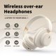 thumbnail image 2 of Auriculares KUUCAT H9 inalámbricos plegables Bluetooth en blanco roto, 2 of 9