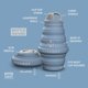 thumbnail image 5 of Botella de Agua HYDAWAY Plegable de 500 ml, a Prueba de Fugas y Libre de BPA, 5 of 7