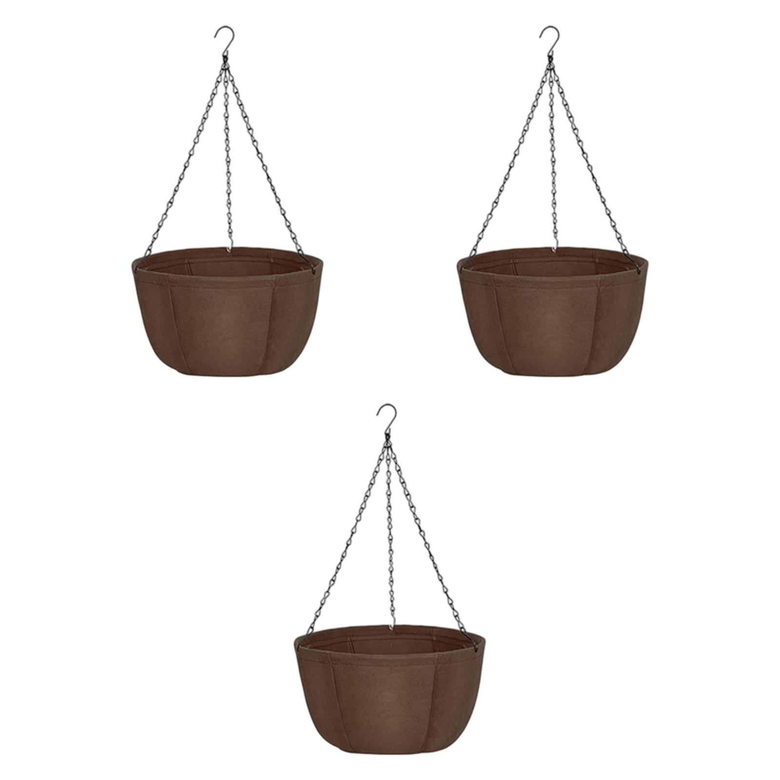 Ioensy - 3 Macetas Colgantes De Regalo, Encantadoras Cestas Colgantes Para Jardín, Balcón, Oficina, 30 Cm