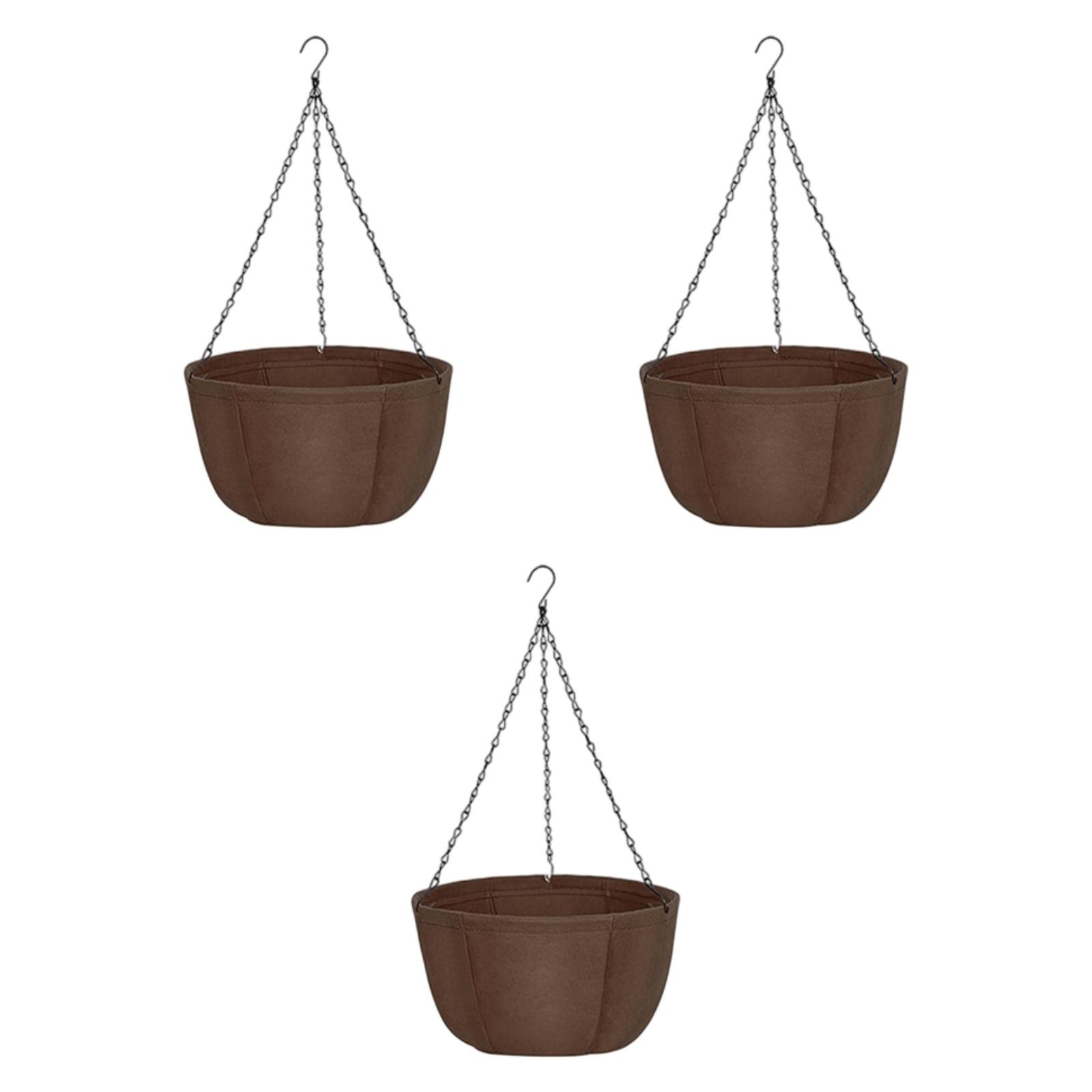 Ioensy - 3 Macetas Colgantes De Regalo, Encantadoras Cestas Colgantes Para Jardín, Balcón, Oficina, 30 Cm