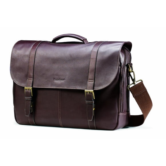 Bandolera Samsonite de piel colombiana, color marrón, 1,3 kg