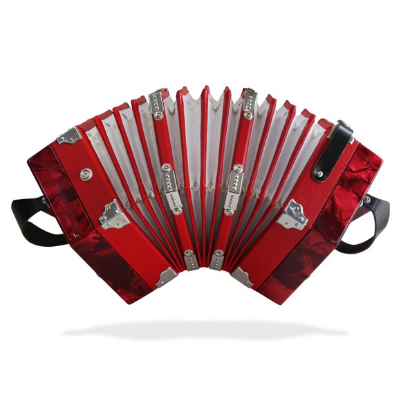 Concertina Kekangerly de 20 Teclas Roja para Principiantes