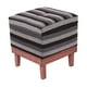 thumbnail image 1 of Pouf Baúl Emilia Rayas Negro Gris 45x45x46 cm, 1 of 3