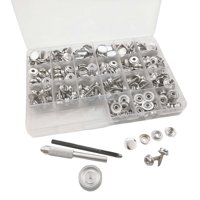 Magideal - Botones A Presión De Metal Botón De Presión Botones De Cierre A Presión Portátiles Con Herramienta De Presión Sujetadores A Presión De Cuero 90 Pares