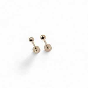 Tiana Joyas - Aros Bola 3Mm De Plata 925