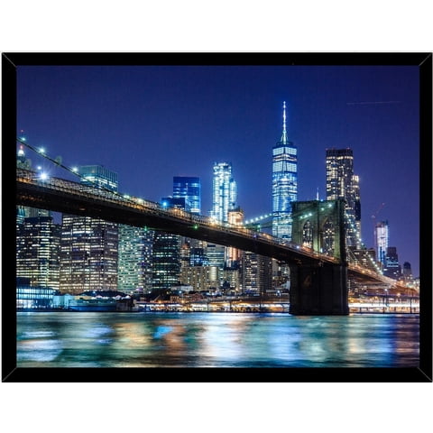 Genérico - Cuadro Decorativo Puente De Nueva York 3 Medidas 30X40 Cm