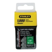 Set 1.000 Grapas Engrapadora Stanley 1/4 Uso Ligero Amarillo