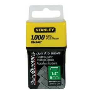 Set 1.000 Grapas Engrapadora Stanley 1/4 Uso Ligero Amarillo