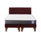 thumbnail image 1 of Cama Europea 2 Plazas + Respaldo Tubular Madera Burdeo, 1 of 3