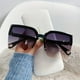 thumbnail image 4 of Gradient Cat Eye Sunglasses for Women and Men - Oversized Semi Rimless Glasses with Hollow Out Earpiece and UV400 Protection, 4 of 5