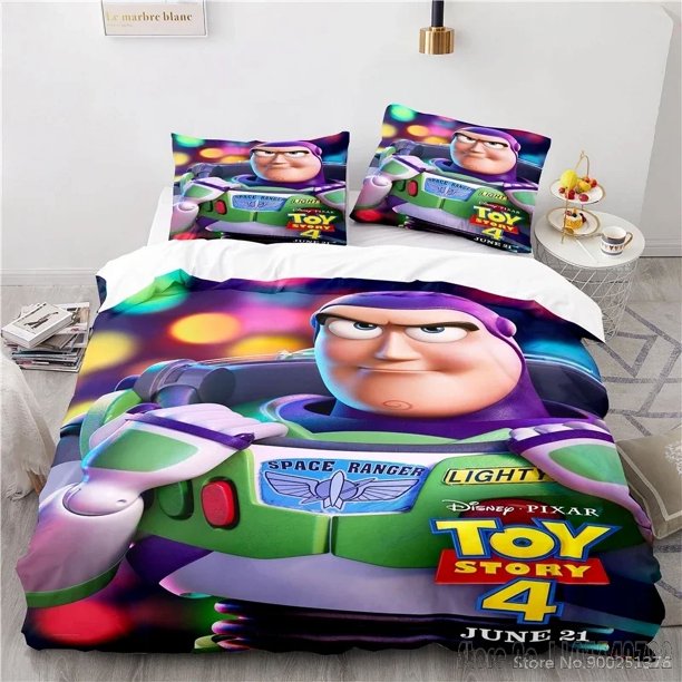 x1425 Bed Sheetsed Toy Story Buzz Lightyear Duvet Cover Set HD Comforter Cover for Kids Bedding Sets Bedclothes Bedroom Decor 3-Piece Bedding Set (1 Duvet Cover + 2 Pillow Shams) nj1425