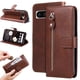 thumbnail image 4 of Funda tipo cartera para Google Pixel 7A con bolsillo con cremallera y ranuras para tarjetas – Función de soporte Marrón, 4 of 6