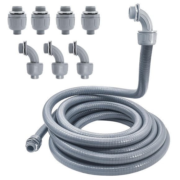 Kit de conductos herméticos Wocloer de 1/2 pulgada y 25 pies con conectores