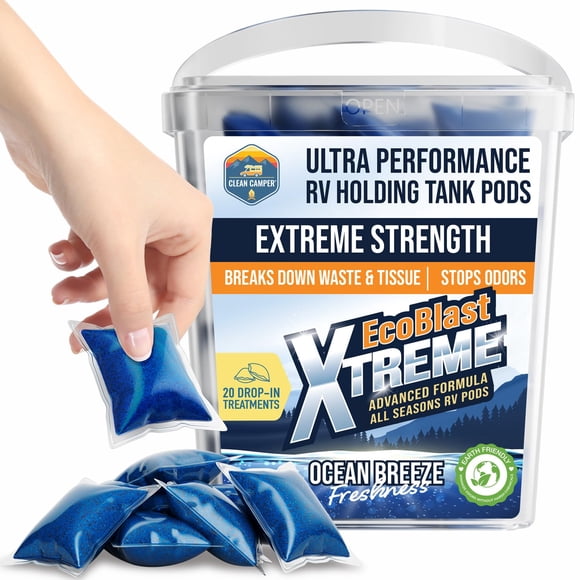 Clean Camper Pods para tanque de retención de RV, máxima potencia