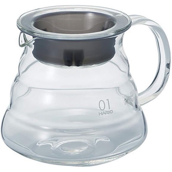 Cafetera Hario V60 Glass Range 360 ml, resistente al calor, transparente