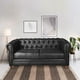 thumbnail image 1 of Sofa Florencia 2 Cuerpos Cuero Colorado Negro, 1 of 5