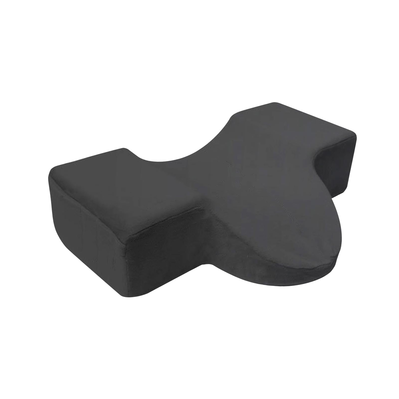 Ioensy - Almohada Con Ranura Para Pestañas Para Injerto De Maquillaje, Almohada Ergonómica Para Cuello Curvo Para Maquillaje, Color Negro