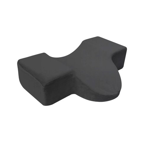 Ioensy - Almohada Con Ranura Para Pestañas Para Injerto De Maquillaje, Almohada Ergonómica Para Cuello Curvo Para Maquillaje, Color Negro