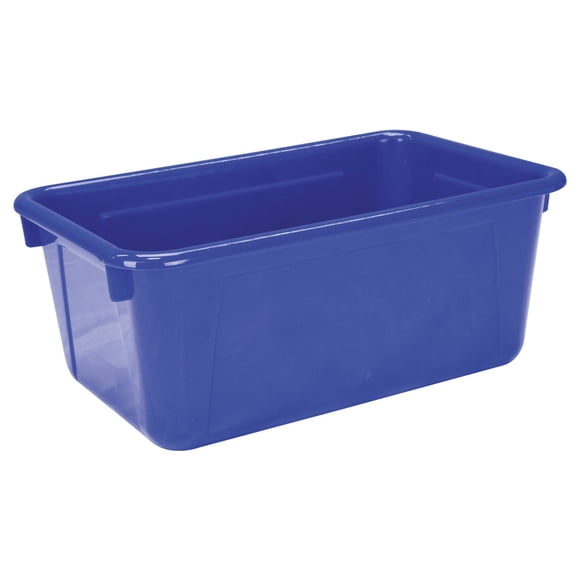 Bandeja de almacenamiento School Smart de plástico resistente, azul, paquete de 5