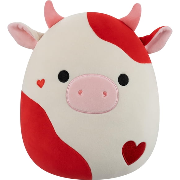 Push Squishmallows Original Idris The Red and White Hearts Cow