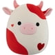 thumbnail image 1 of Push Squishmallows Original Idris The Red and White Hearts Cow, 1 of 9