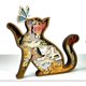 thumbnail image 3 of Figura decorativa gato felino de madera, 3 of 3