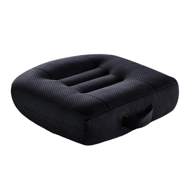 Cojín para asiento elevador de coche, cojín para asiento de coche, cojín de malla transpirable, cojín para trasero, mejora la comodidad de conducción Pequeño negro