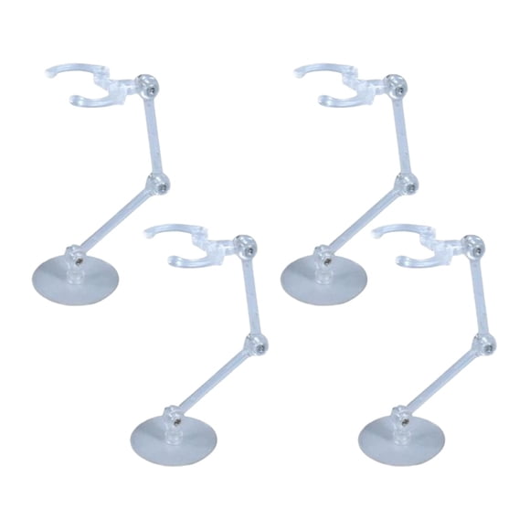 4x Clear Doll Model Support Stand Soporte De Figura De Acción Para 1/144 Toy HG/RG/SD Blanco