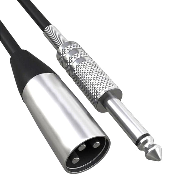 Cable Adaptador De Intercoión Mono (1 4 Pulgada) De 6 35 Mm A Conector Xlr Cable De Audio Estéreo Blindado De Un Cuarto De Pulgada Con Conector Ts A Xlr Chapado En Oro 15 M