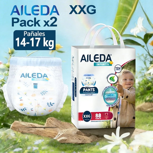 Pañales Aileda Cómodo Pants Desechables XXG Total 176u Para 14-17kg Sin Género