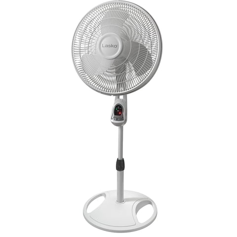Ventilador De Pie Con Pedestal Lasko 1646, Oscilante, 16 Pulgadas, Blanco
