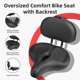 thumbnail image 3 of Asiento de bicicleta COOLWUFAN de gran tamaño con respaldo para Peloton, 3 of 8