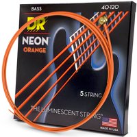 Cuerdas Para Bajo Dr Strings Nob5-40 Neon Naranja 5 Cuerdas