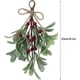 thumbnail image 2 of Muérdago artificial colgante de 9.1 pulgadas, púas de muérdago artificial, muérdago navideño con lazo rojo, muérdago con purpurina para colgar en casa o en la decoración de fiestas de pareja, 2 of 7