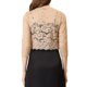 thumbnail image 3 of INSPIRE CHIC Chaquetas de Mujer de Encaje Floral Cárdigan Mangas 3/4 Cubierta Transparente Top Caqui M, 3 of 6