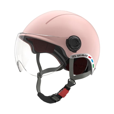 Ioensy - Casco De Coche Eléctrico Con Forro Extraíble, Casco De Ciclismo Para Adultos Para Moto, Color Rosa
