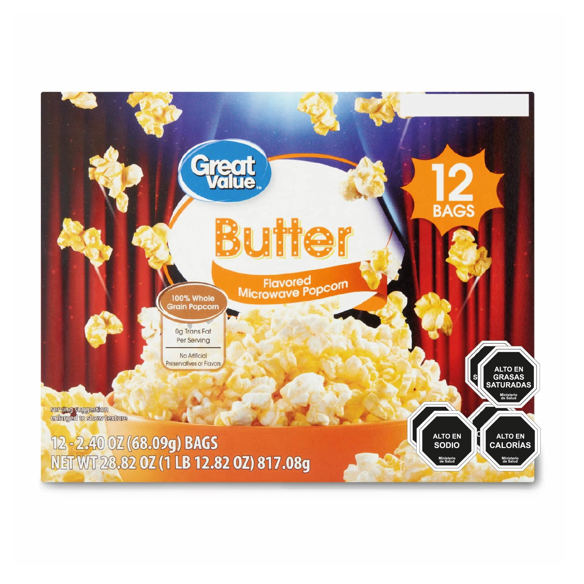 Palomitas De Maíz Sabor Mantequilla 817 GREAT VALUE