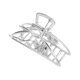 thumbnail image 1 of Unique Bargains Clip de Pelo de Metal con Flor Estilo Floral de Rosa para Mujeres, Gran Pinza para el Cabello, Accesorios en Tono Plateado, 1 of 7