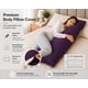 thumbnail image 3 of Funda para almohada corporal EVOLIVE 53 × 137 cm Microfibra Morado con Cremallera Oculta, 3 of 9