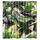 thumbnail image 1 of Cortina de ducha para baño con diseño de niña verde fresca, con ganchos, tamaño 60 x 72 pulgadas, 1 of 3