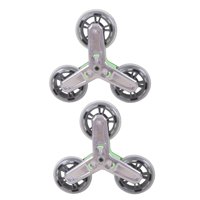 Ioensy - 2 Ruedas Triangulares De Repuesto Para Subir Escaleras, Ruedas Triangulares Para Carrito De Equipaje, Color Verde