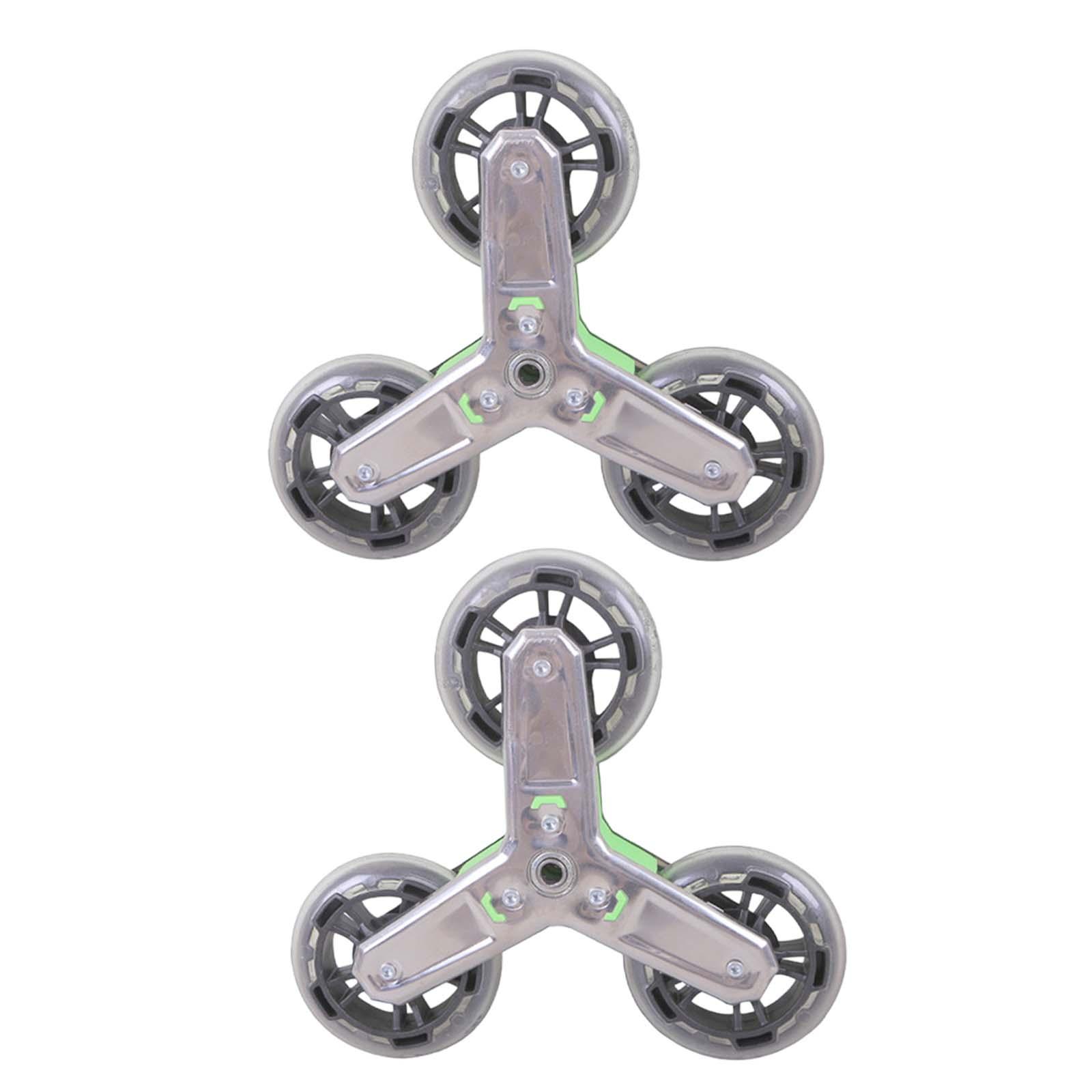 Ioensy - 2 Ruedas Triangulares De Repuesto Para Subir Escaleras, Ruedas Triangulares Para Carrito De Equipaje, Color Verde